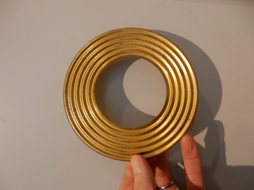 Art deco ribbed brass - art,