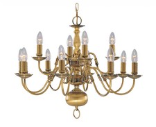 Ceiling Light Brass Flemish 12