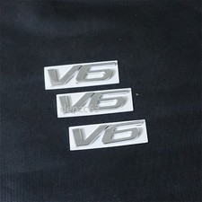 3x Chrome Silver V6 Metal