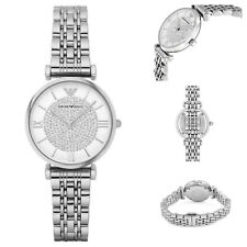 Elegant Emporio Armani AR1925 Gianni T-Bar Silver Womens Watch