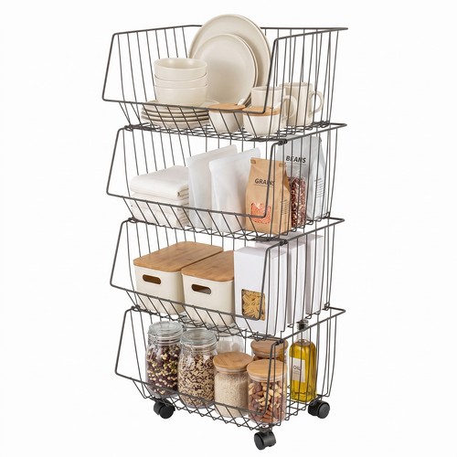 Tier rolling vegetable rack - rolling,