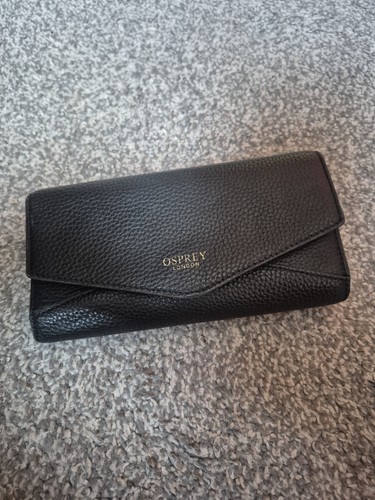 Osprey black leather purse - osprey,