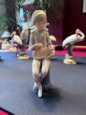 Nao By Lladro Porcelain Figurine Harlequin Clown With Cat