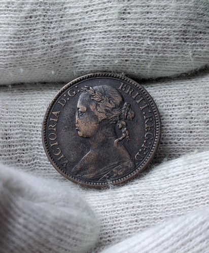 Coin error 1875 farthing - coin,