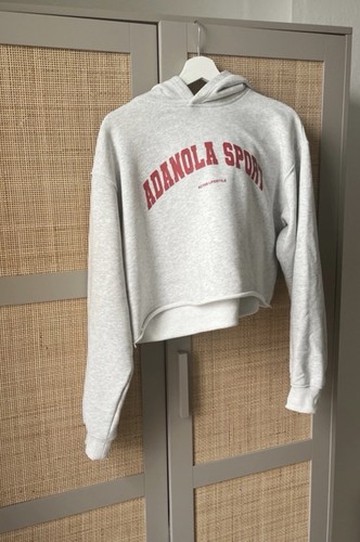 Adanola grey slogan cropped - grey,