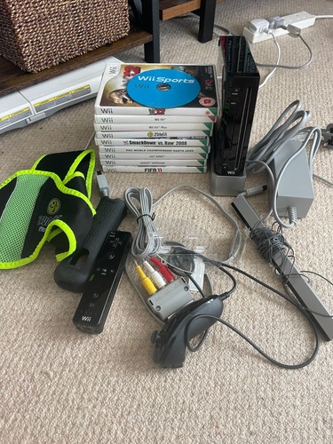 Nintendo wii black console - black,