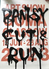 BANKSY CUT AND RUN GLASGOW EXHIBIT POSTER SET GOMA Whatson Obey MBW Dface Dolk