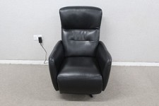 Furniture Village Le Mans Black Leather Dual Power Reclining Armchair