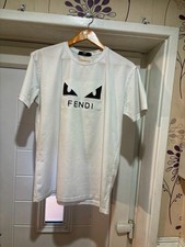 Mens White Medium Fendi Tshirt