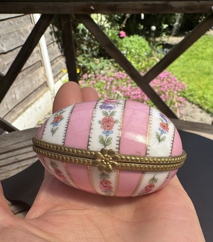 Limoges porcelain egg - porcelain,