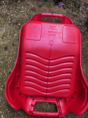 Bercom red plastic sled with - plastic,