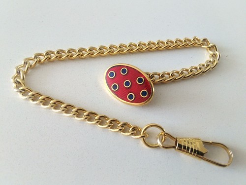 Gold plated pocket watch chain - plated,