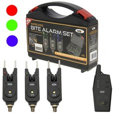Wireless Bite Alarm Set 3+1 Receiver NGT VS Carp Fishing Tackle Case Snag Ears