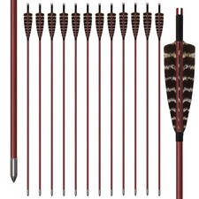 Exquisite 33" Handmade Gorgeous Painted Wooden Arrow 5" Feather Recurve Bow 