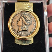 Gold Bronze Money Clip with
