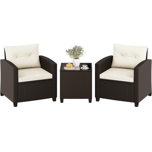 3pcs outdoor wicker bistro - outdoor,