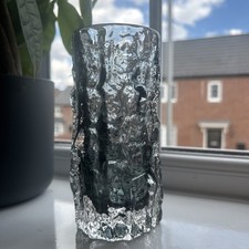 Whitefriars Pewter Bark Glass Vase 6-inch (15cm) Geoffrey Baxter