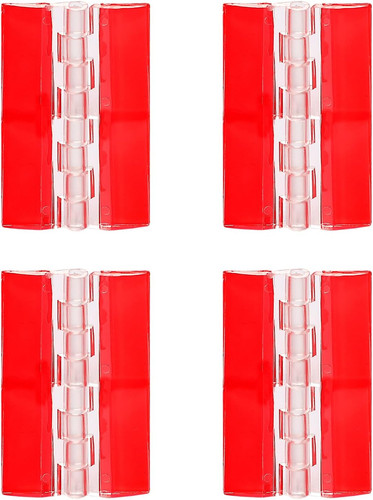 Pcs clear plastic hinges - 4,