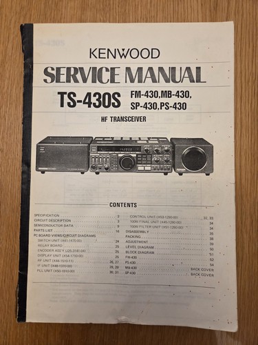 Kenwood 430s service manual - ts-430s,