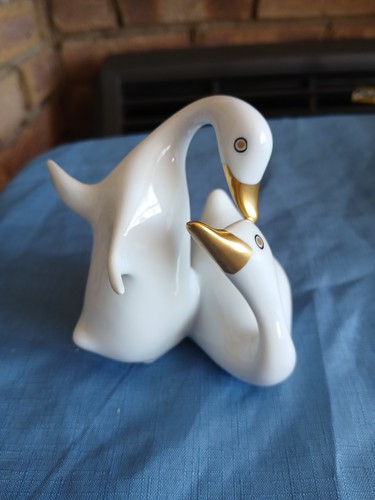 Hollohaza porcelain geese - hollohaza,