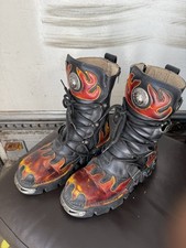New Rock Reactor Flame Boots Size 9 Used