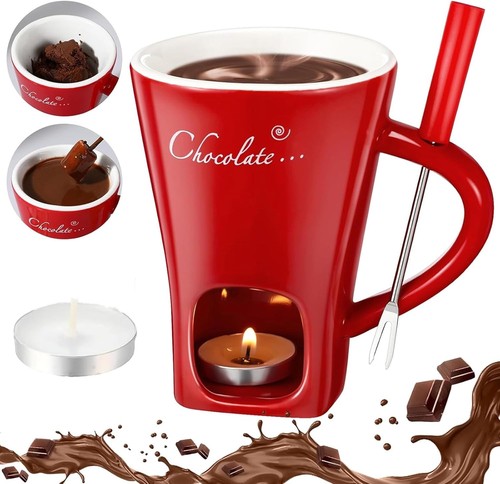 Chocolate fondue mugs premium - chocolate,
