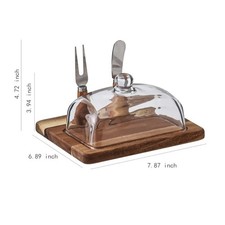 Acacia Wood Butter Dish with