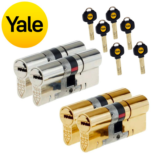 Yale platinum keyed alike pair - yale,