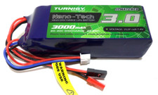 Turnigy Nano-Tech 3000mAh 2s 7.4v 20c 40c LiPo receiver rx pack futaba jr jst