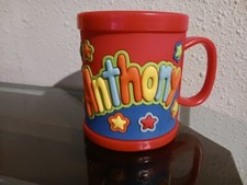 Name: ANTHONY - NEW Personalized Childs Kids Mug Cup Plastic 3D John Hinde