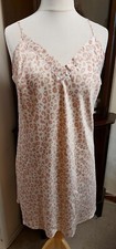 Satin Feel Pink Patterned Ladies Sleeveless Nightie by Matalan, Size 14