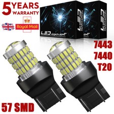 FOR Vauxhall Vivaro 7443 580 T20 LED Bulbs Error Free DRL Daytime Running Light