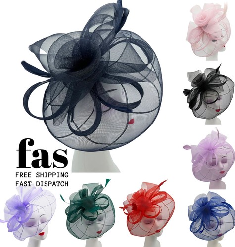 Large mesh fascinator - large, headband