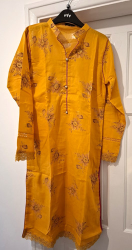 Yellow floral 2pc salwar - yellow,