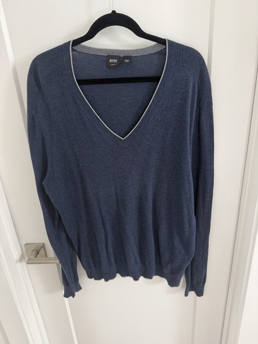 Boss men blue neck - boss, v-neck