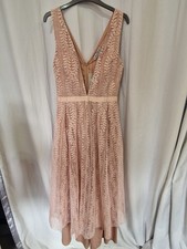 #Lucy Wang Boutique. Special Occasion Maxi Dress Ali  All Lace Plunge Kneck. Nwt