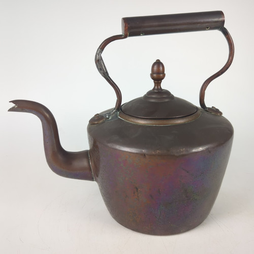 Rustic antique copper kettle - antique,