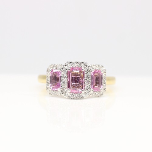 18ct pink sapphire diamond - 18ct,