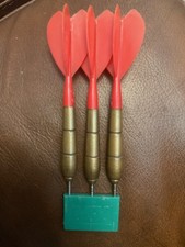 Old Brass Dart Set with Plastic Flights. 30g. pre owned