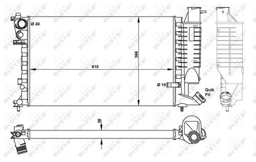 Nrf radiator for - for, peugeot