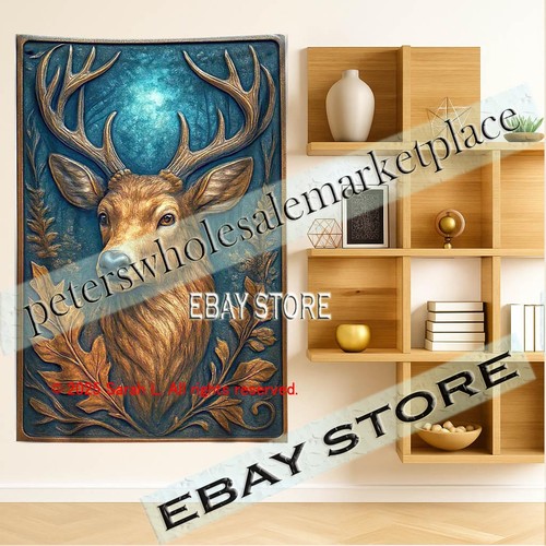 Stag tapestry engraved autumn