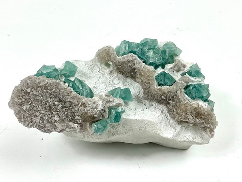 Green purple fluorite with - fluorite,