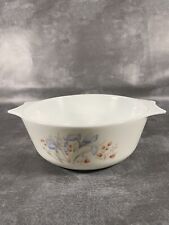 Vintage Pyrex England Casserole Dish Blue Iris Cottage 22cm Diameter. Pre Owned