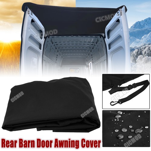 Rear barn door awning cover - door,
