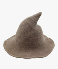 Women Halloween Witch Hat Wool Knitted Cap for Party Masquerade Cosplay Costume 