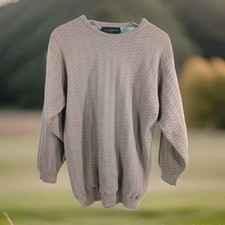 Glenmuir 1891 Mens Storm Bloc Lined Golf Pullover Pure Merino Wool Medium Jumper