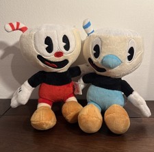 Official Cuphead Mugman Funko 2018 Original Red Blue Plush Soft Toy Bundle Lot