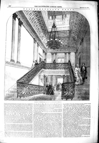 Original old antique print - old,