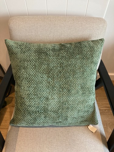 Green chenille throw - green,