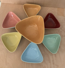 1950's Orange Triangular Bowl